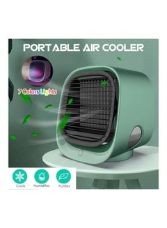 Arabest Mini Portable Air Cooler Fan with Night Light 2 W Fan21826-2 Green  - Image 2