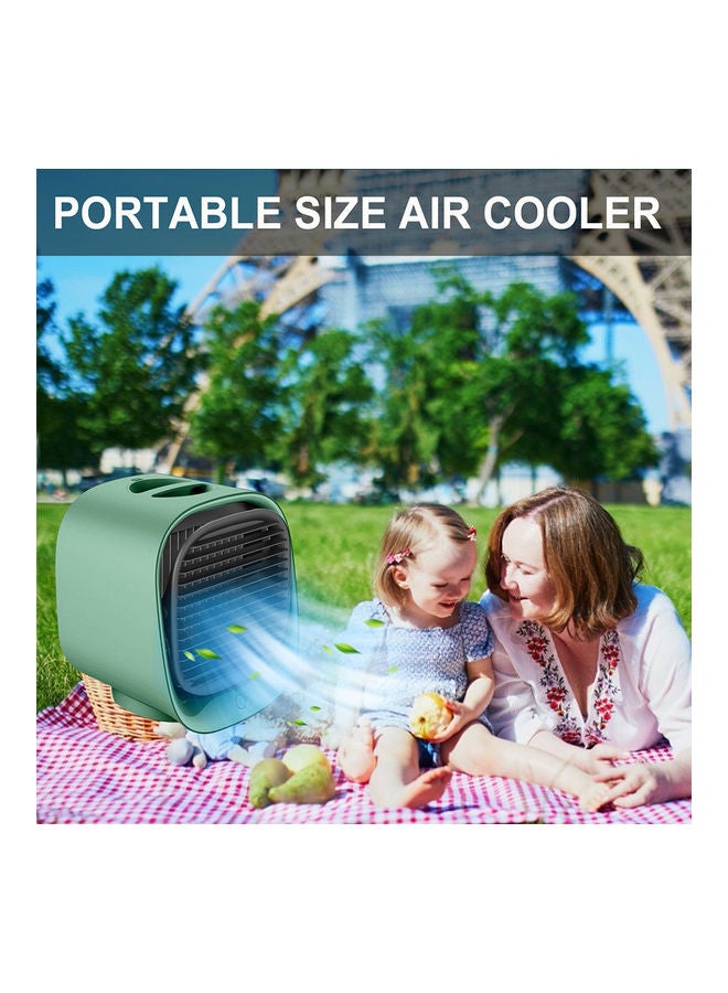 Arabest - Mini Portable Air Cooler Fan with Night Light 2 W Fan21826-2 Green - Image 1