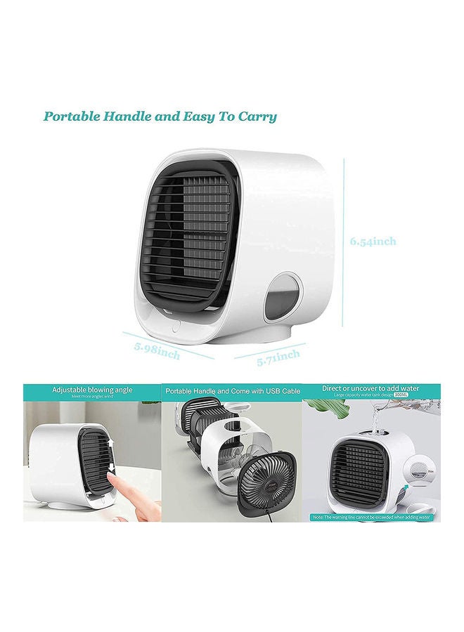 Arabest - Mini Portable Air Cooler Fan with Night Light 2 W Fan21826-2 Green - Image 1