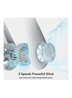 Arabest USB Rechargeable Mute Sports  Portable Mini Neck Fan 2 W Fan21826-6 White  - Image 2