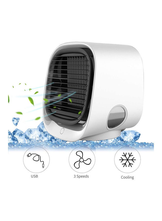 عربست مروحة تبريد هواء صغيرة محمولة مزودة بإضاءة ليلية 2 W Fan21826-1 أبيض  - Image 1