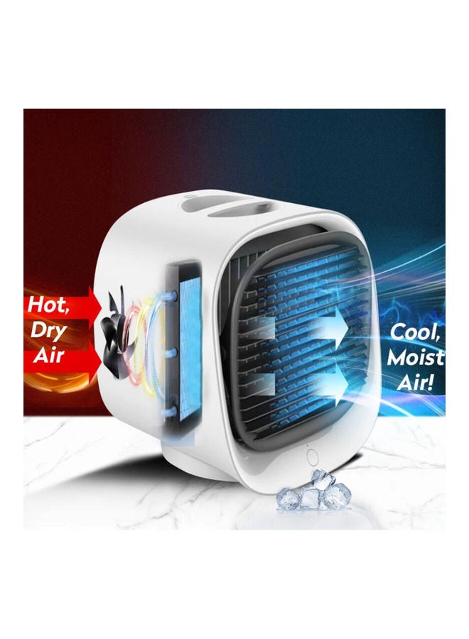 عربست مروحة تبريد هواء صغيرة محمولة مزودة بإضاءة ليلية 2 W Fan21826-1 أبيض  - Image 2