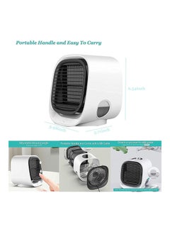 Mini Portable Air Cooler Fan with Night Light 2 W Fan21826-1 White - v1633769923/N51284803A_5