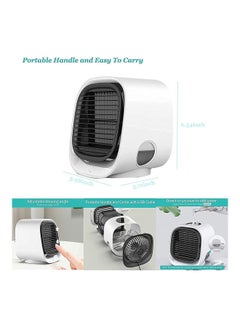 Arabest Mini Portable Air Cooler Fan with Night Light 2 W Fan21826-1 White  - Image 5