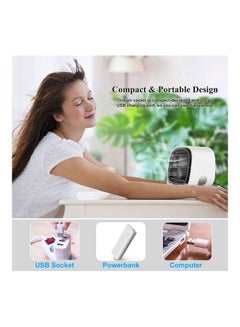 Mini Portable Air Cooler Fan with Night Light 2 W Fan21826-1 White - v1633769924/N51284803A_6