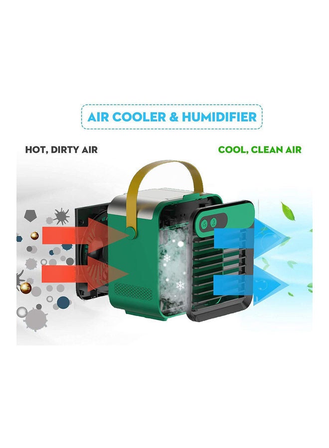 عربست مروحة تبريد هواء صغيرة محمولة بمنفذ USB 2 W Fan21826-4 أخضر  - Image 2