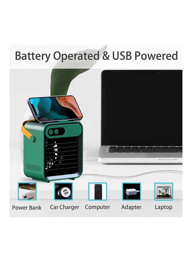 عربست مروحة تبريد هواء صغيرة محمولة بمنفذ USB 2 W Fan21826-4 أخضر  - Image 3