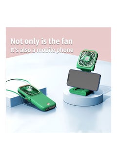 Arabest Mini Folding Desktop Portable Multifunction Power Bank Bracket Fan 2 W Fan21826-5 Green  - Image 3
