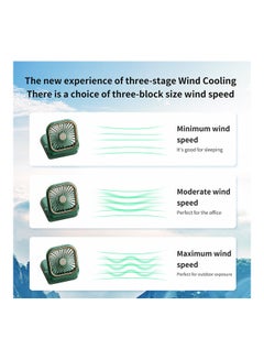 Arabest Mini Folding Desktop Portable Multifunction Power Bank Bracket Fan 2 W Fan21826-5 Green  - Image 4