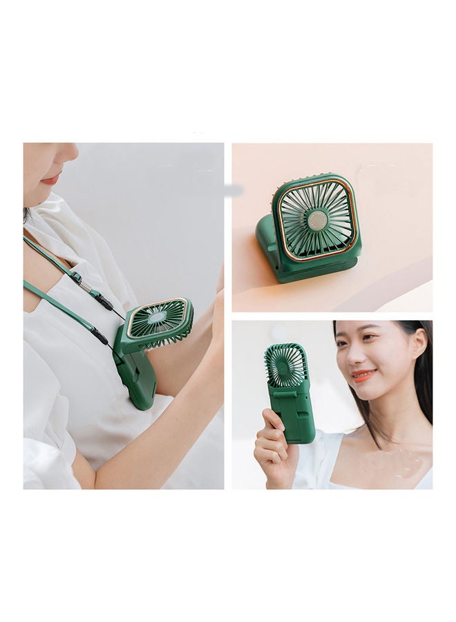 Arabest - Mini Folding Desktop Portable Multifunction Power Bank Bracket Fan 2 W Fan21826-5 Green - Image 1