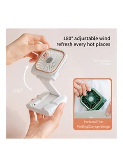 Arabest Mini Folding Desktop Portable Multifunction Power Bank Bracket Fan 2 W Fan21826-5 Green  - Image 5
