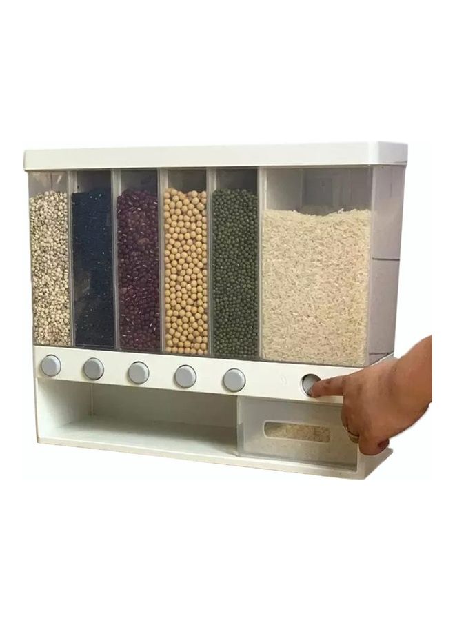 6 Splits Grains Dispenser White  - Image 2