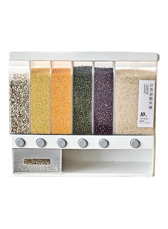 6 Splits Grains Dispenser White  - Image 3