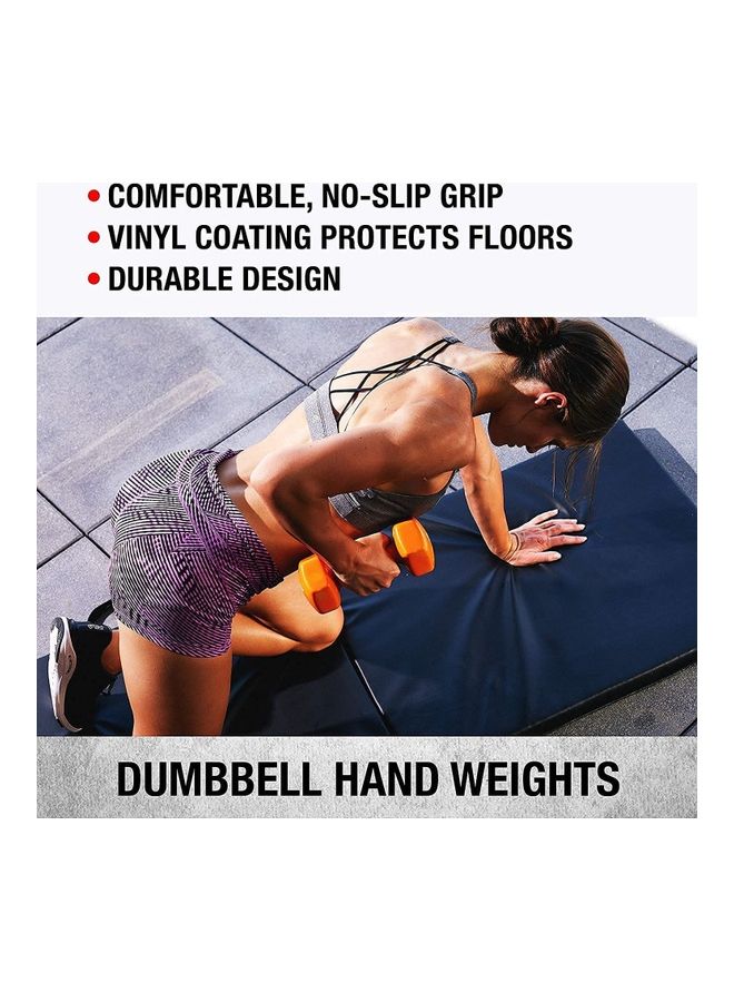 Sparnod Fitness Sparnod Fitness SDV-5_PAIR Anti-Slip And Anti-Roll HEX Vinyl Dumbbells For Workout, Exercise & Fitness 2 x 5kg  - Image 2