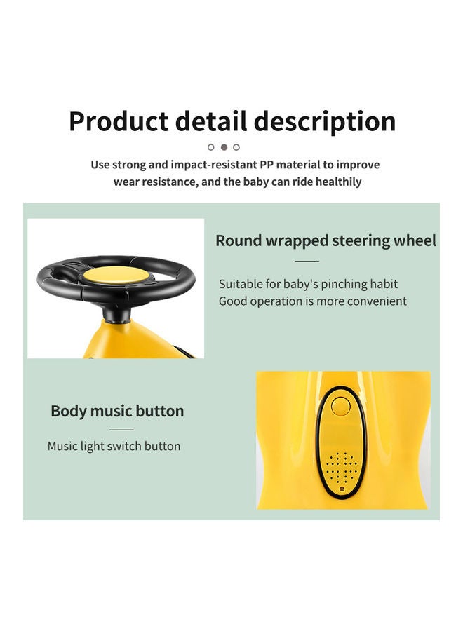 Kidle - Children Twisting Car Toy With Music And Light 42x29x75cm - Image 1