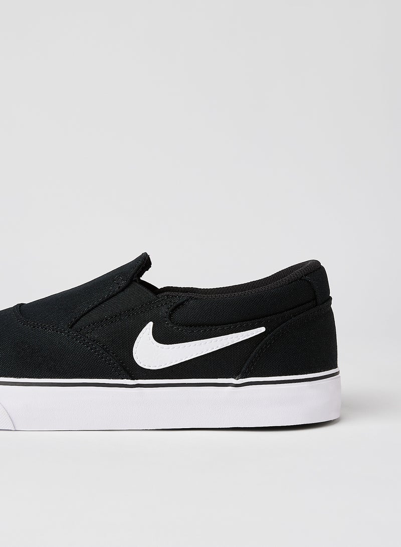 Nike SB Chron 2 Slip-On Skate Shoes Black - Image 4
