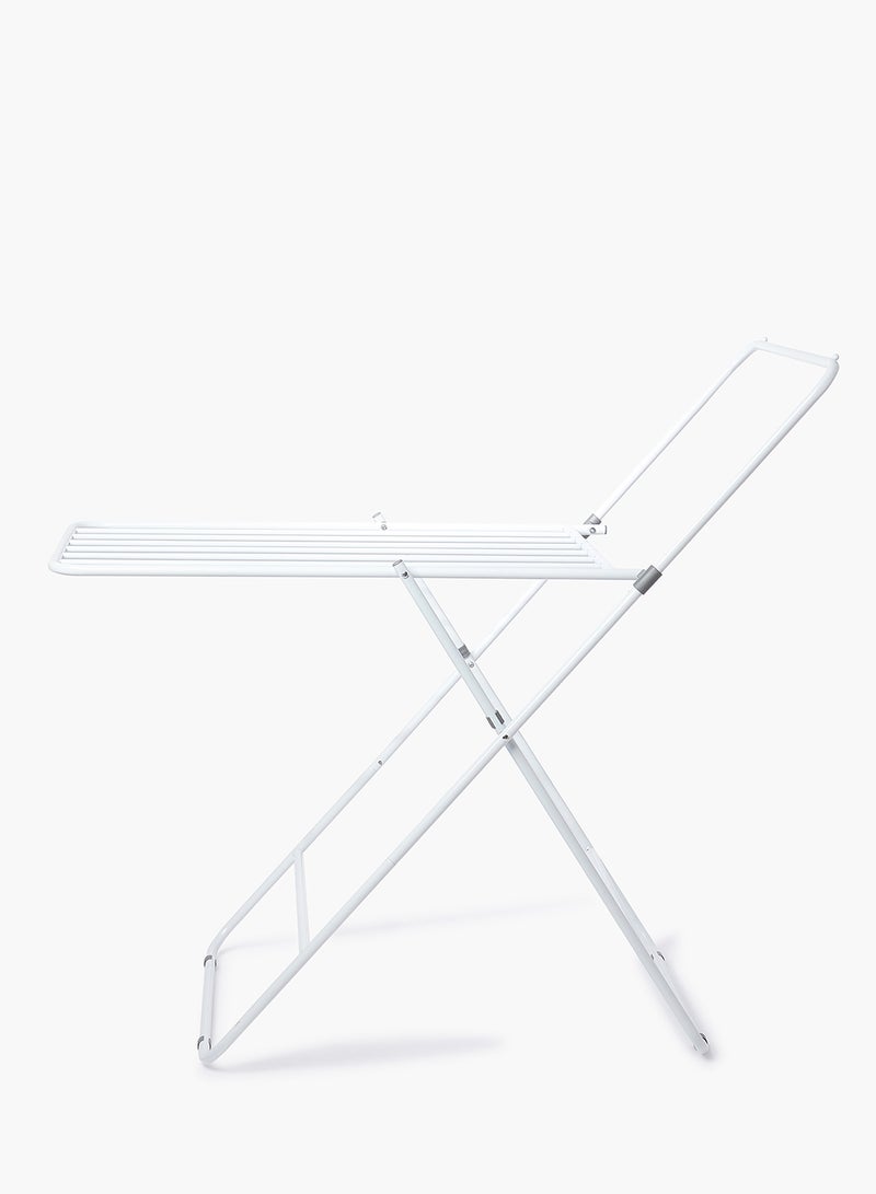 Amal - Easy Folding Cloth Drying Rack Hanger Steel Frame Durable & Sturdy Space Saver For All Homes White - Image 1