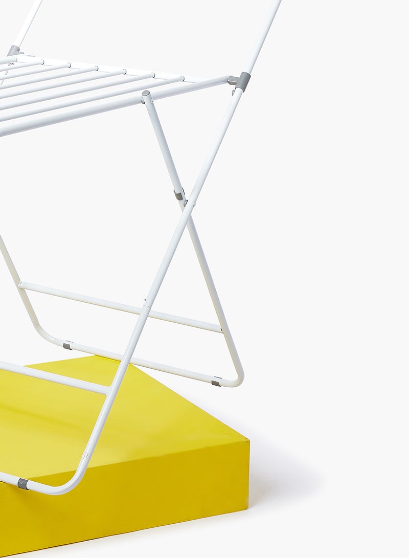 Amal - Easy Folding Cloth Drying Rack Hanger Steel Frame Durable & Sturdy Space Saver For All Homes White - Image 1