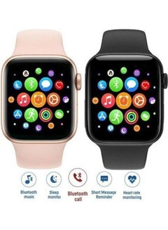 Generic Full Touch Smartwatch With Replaceable Strap Black  - Image 2