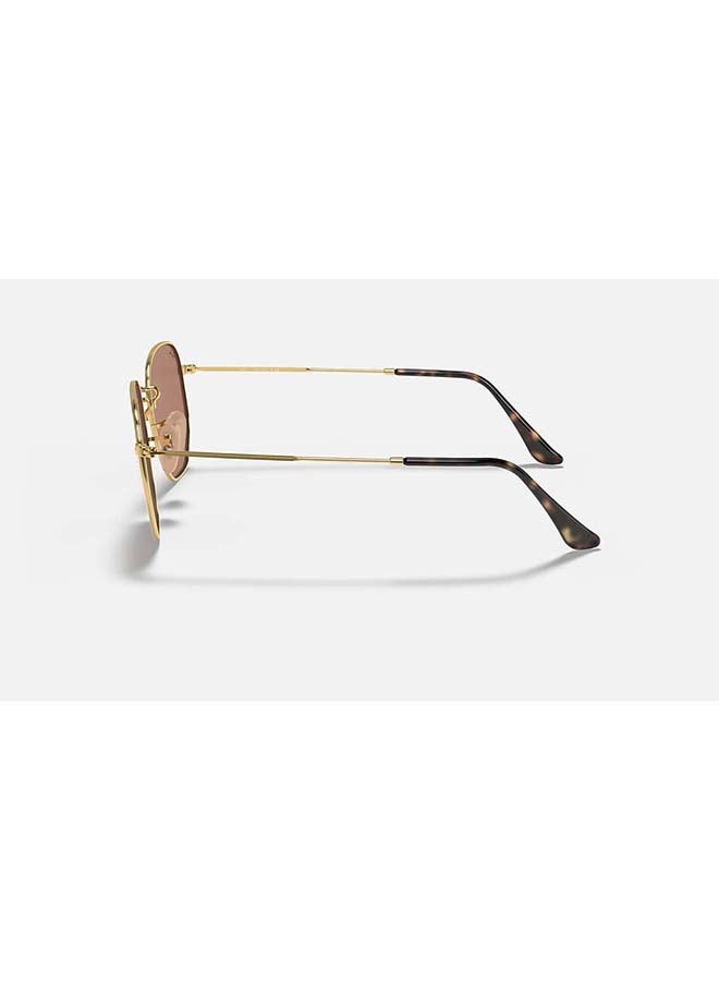 راي بان نظارة شمسية بإطار سداسي كامل الحواف - طراز ORB3548N 001 - مقاس العدسة: 51 مم - لون ذهبي - Image 3