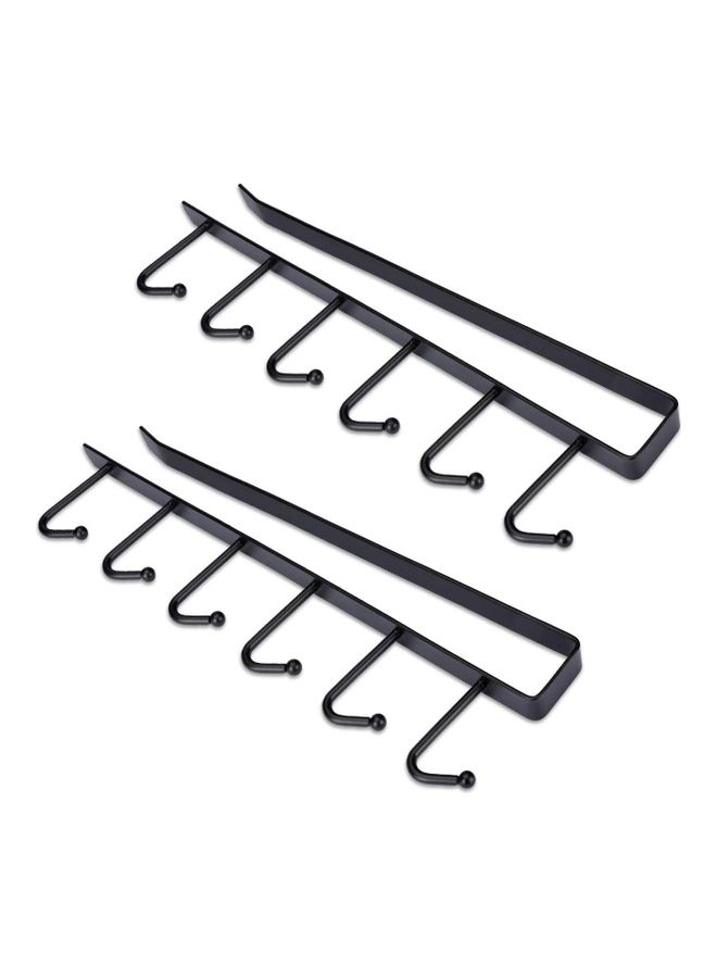 Pack Of 2 Mug Hook Holder Rack Black 449grams