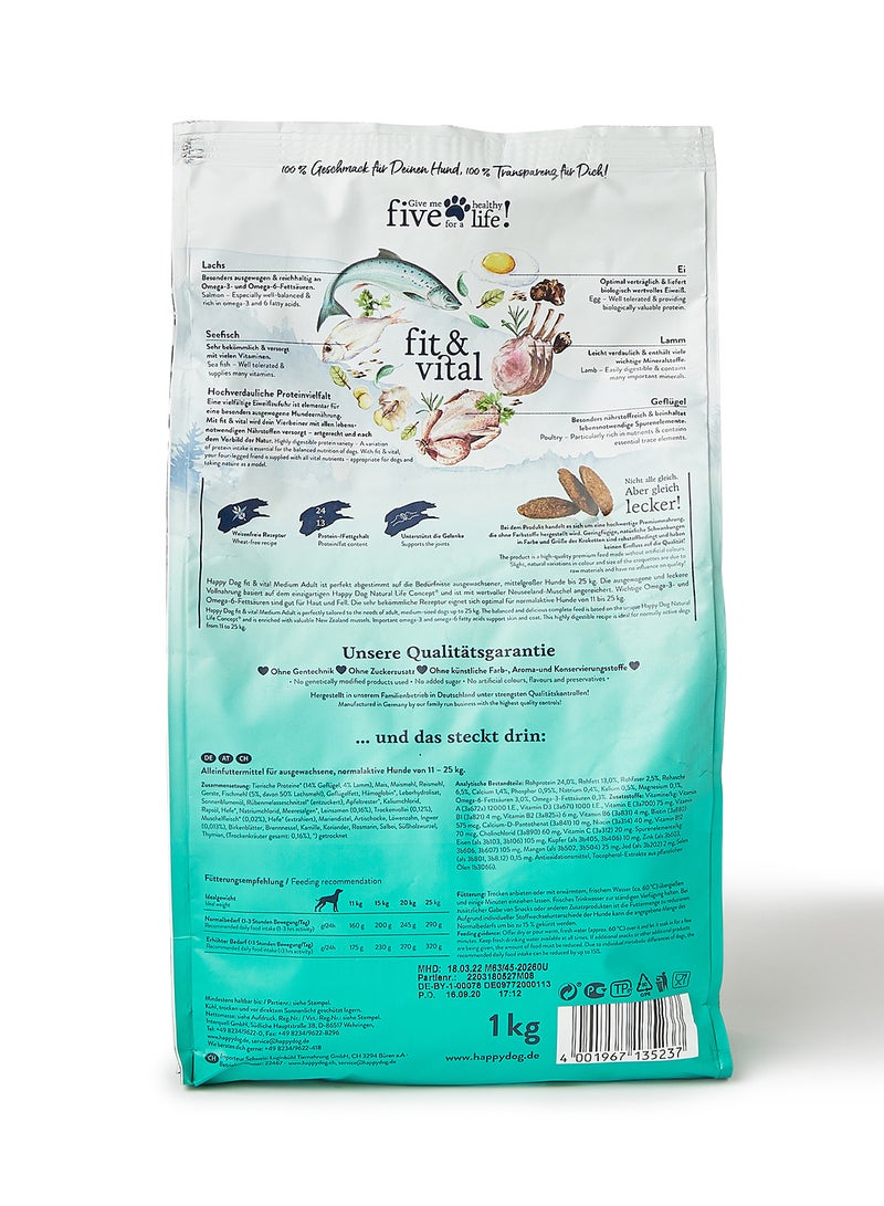 HAPPY DOG Fit And Vital Dry Food Multicolour 1kg - Image 2