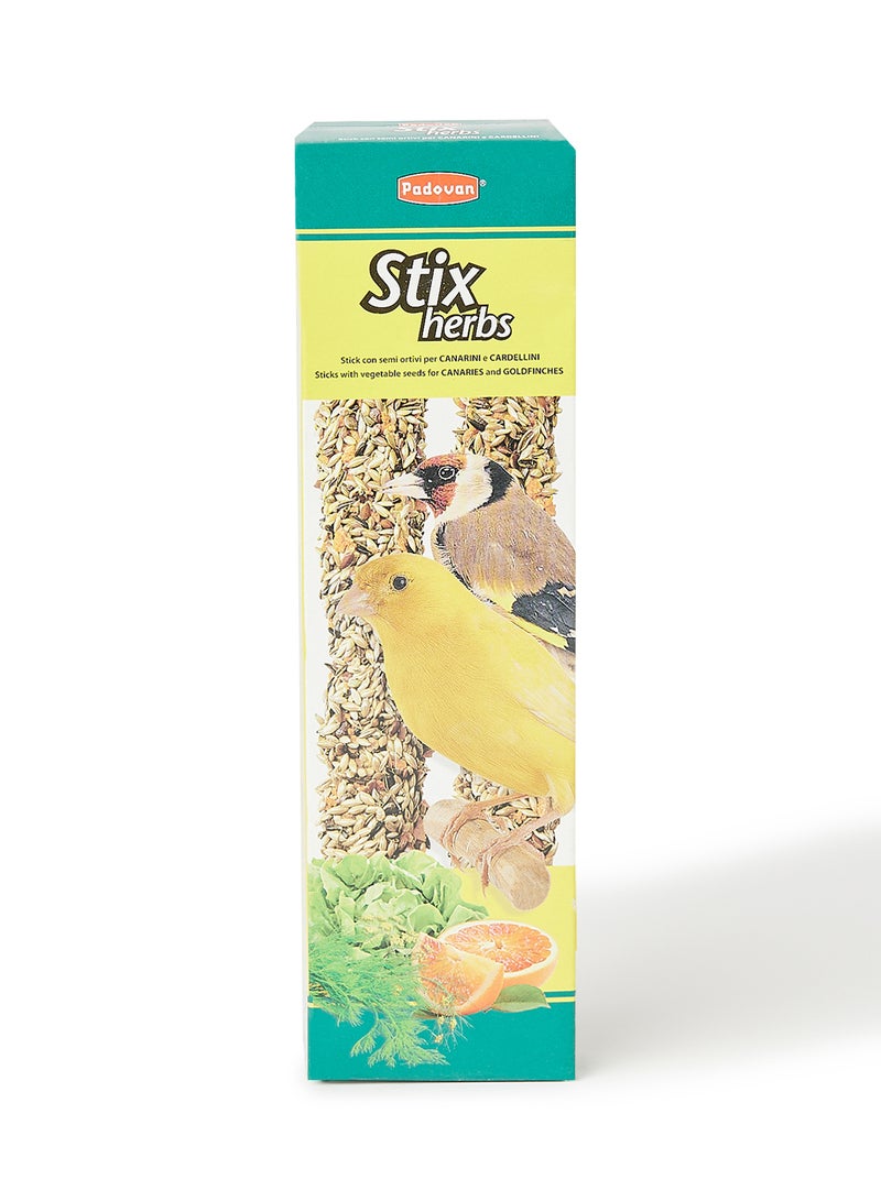 Padovan Stix Herbs Canarini Goldfinches And Canaries Complementary Food 80grams - Image 1