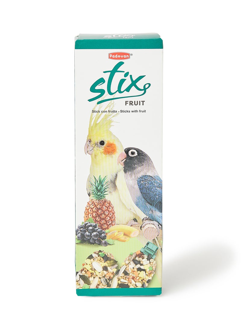 Padovan Large Parakeets Stix Fruit Multicolour 100grams - Image 1