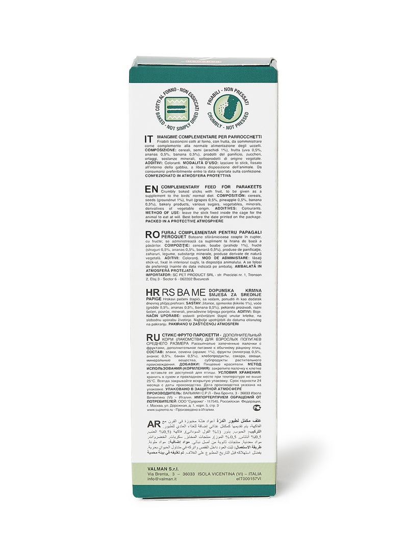 Padovan Large Parakeets Stix Fruit Multicolour 100grams - Image 3