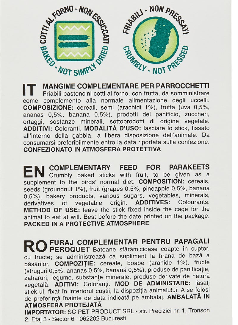 Padovan Large Parakeets Stix Fruit Multicolour 100grams - Image 4