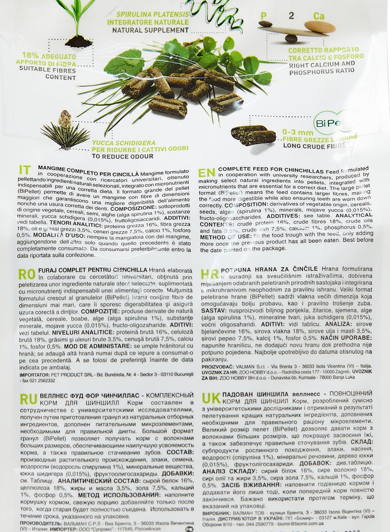 Padovan Wellness Chinchillas Complete Food 1kg - Image 4