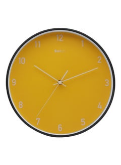 Plastic Wall clock Superb Quality Wall Clocks to Keep Track of time in your Unique Home MC2833 Black/Yellow 30.5 x 4.2 x 30.5cm
