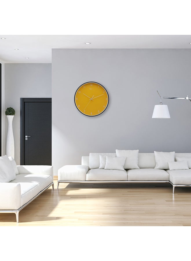 Switch - Plastic Wall clock Superb Quality Wall Clocks to Keep Track of time in your Unique Home MC2833 Black/Yellow 30.5 x 4.2 x 30.5cm - Image 1