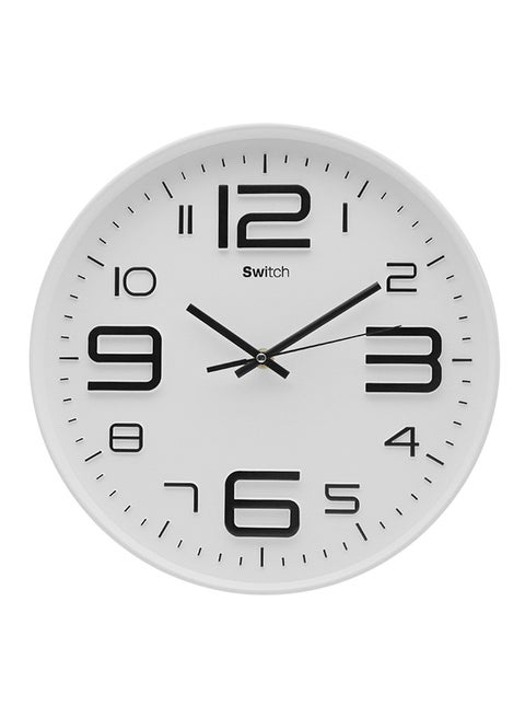 3D Modern Wall Decorative clock Superb Quality Wall Clocks to Keep Track of time in your Unique Home MC2016-W White Frame/White Face 30.5 x 4.2 x 30.5cm