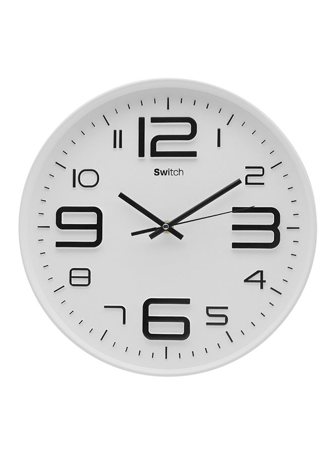 3D Modern Wall Decorative clock Superb Quality Wall Clocks to Keep Track of time in your Unique Home MC2016-W White Frame/White Face 30.5 x 4.2 x 30.5cm