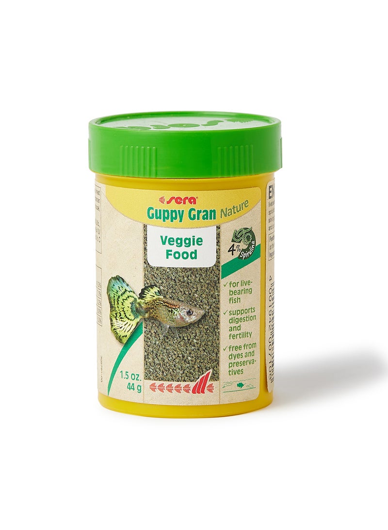 Sera - Guppy Gran Nature Veggie Food Yellow 44grams - Image 1