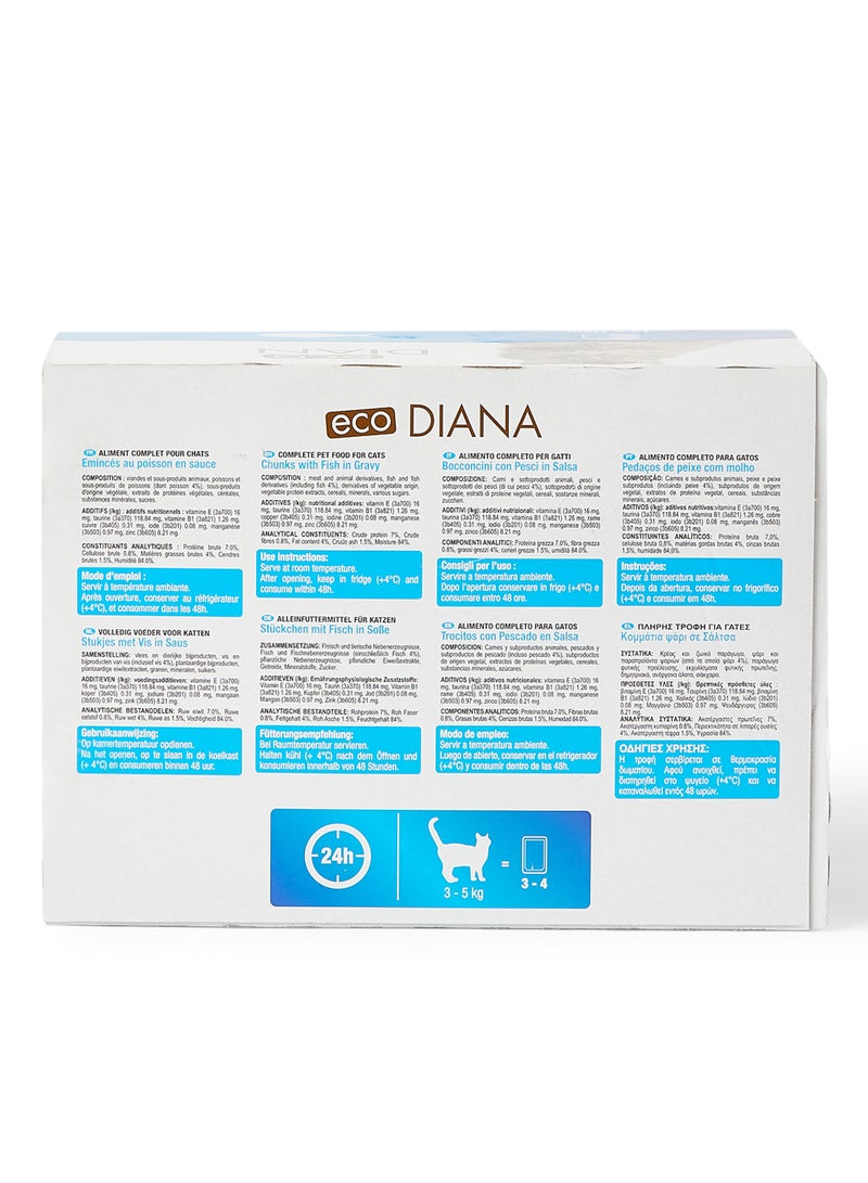 Eco Diana Pack Of 12 Chunks With Fish In Gravy 100grams  - Image 2
