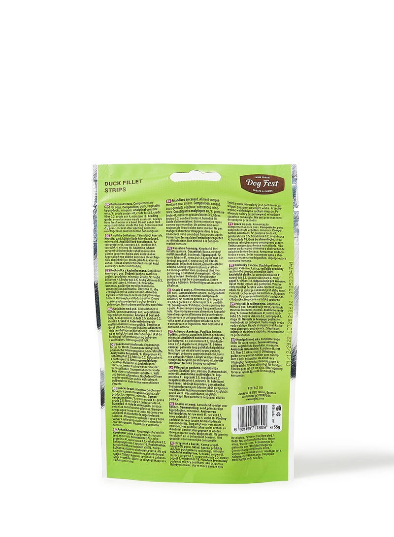 Dog Fest Duck Fillet Strips For Mini Dogs Treats 55grams - Image 2
