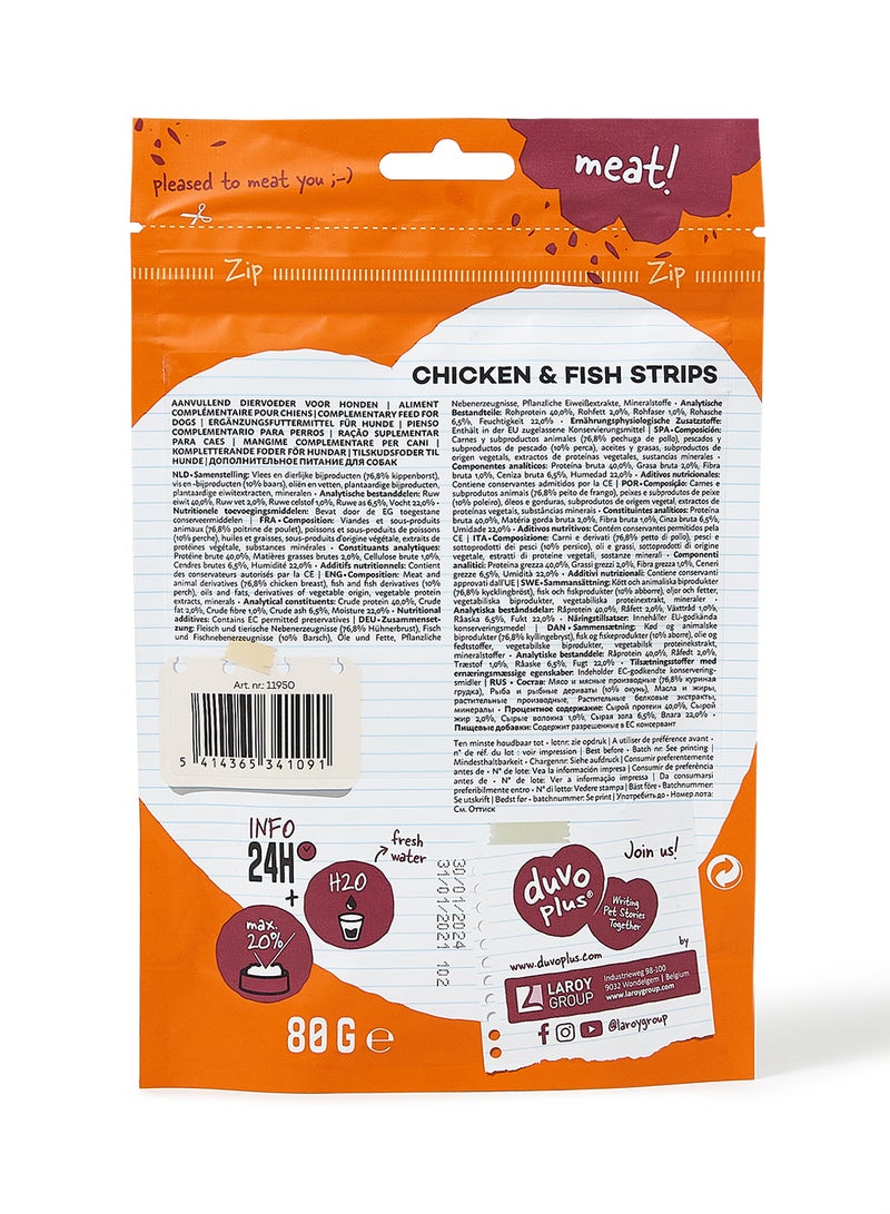 Duvo Chicken And Fish Strips Multicolour 80grams - Image 2