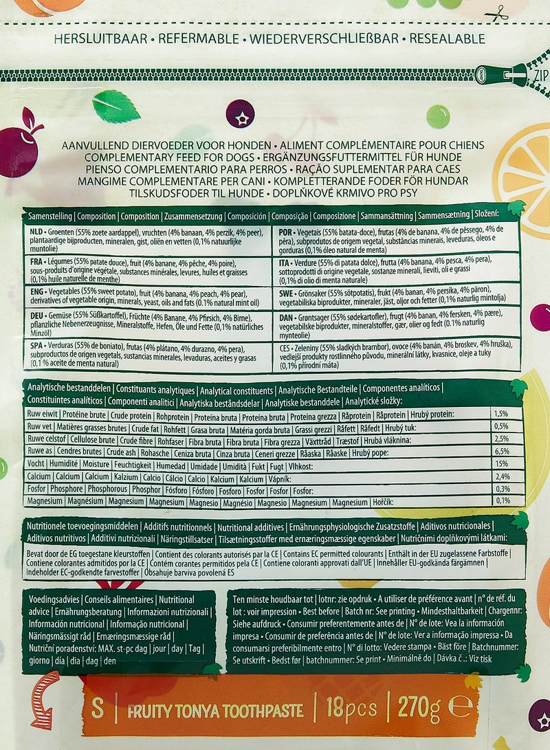 Duvo Graden Bites Fruity Tonya Toothpaste, Mix Colors, 18Piece 270grams - Image 3