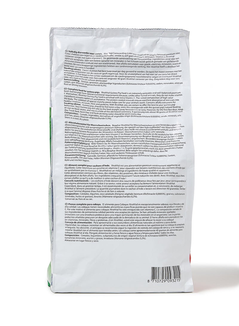 beaphar Xtravital Guinea Pig Feed Green 1kg  - Image 2