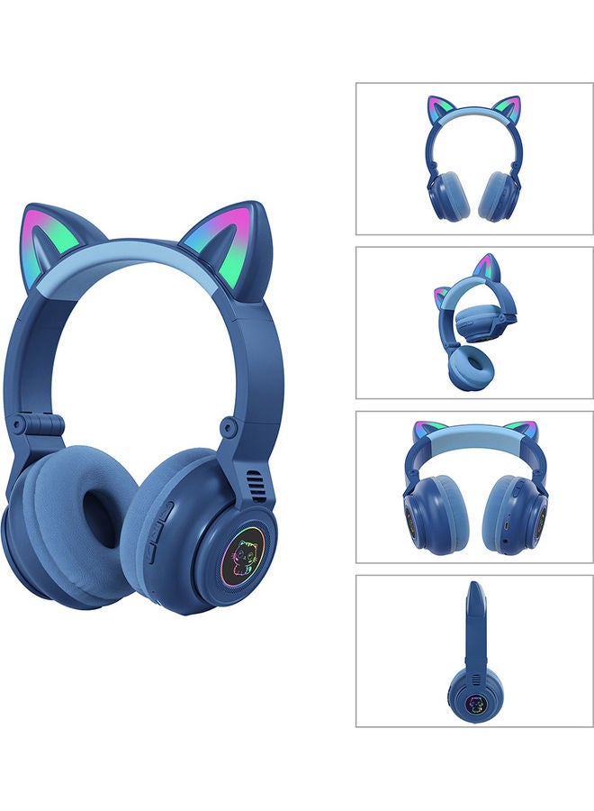 Wireless Foldable Headphone Blue - Image 5