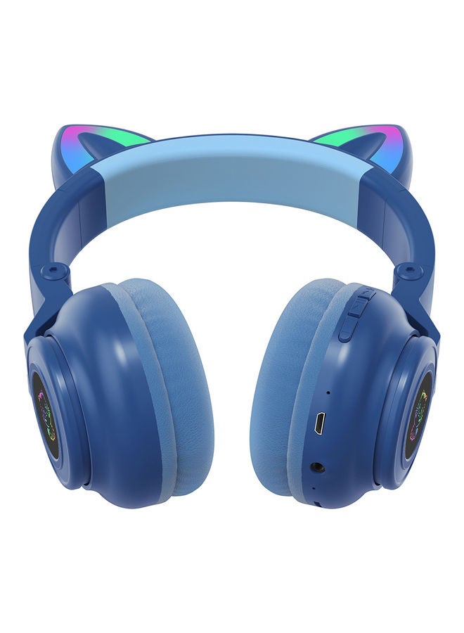 Wireless Foldable Headphone Blue - Image 4