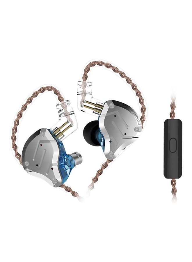 KZ 3.5mm Wired Earphone Blue - Image 1