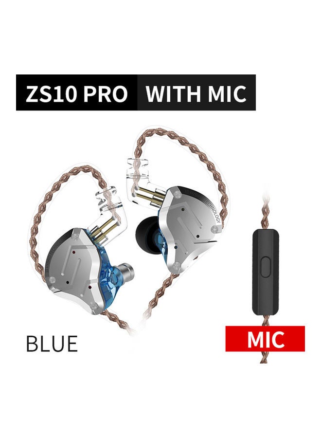KZ 3.5mm Wired Earphone Blue - Image 2