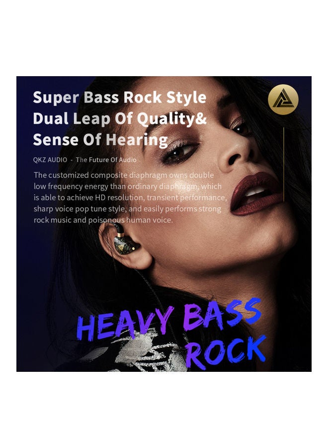 QKZ 3.5mm Wired Earphone Blue  - Image 3