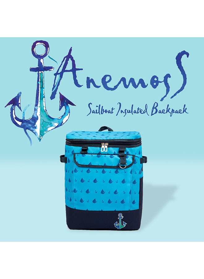 بيج ديزاين حقيبة أنيموس معزولة حراريا بتصميم مركب شراعي أزرق - Image 2