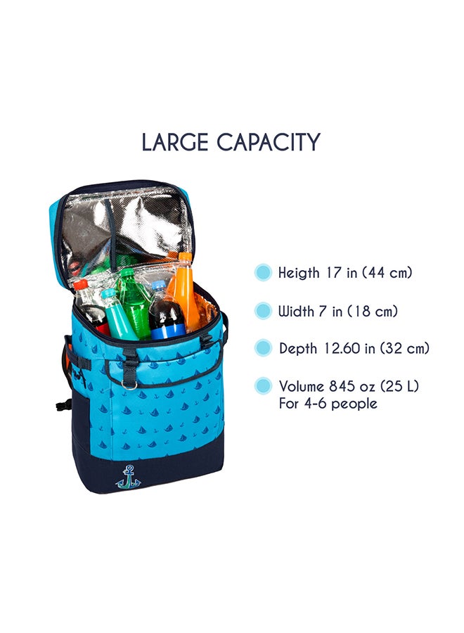 بيج ديزاين حقيبة أنيموس معزولة حراريا بتصميم مركب شراعي أزرق - Image 3