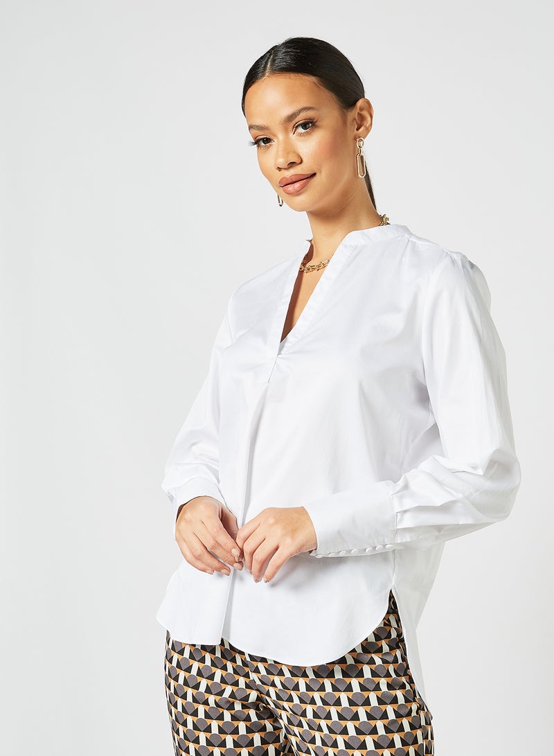 SELECTED FEMME V-Neck Top White  - Image 1