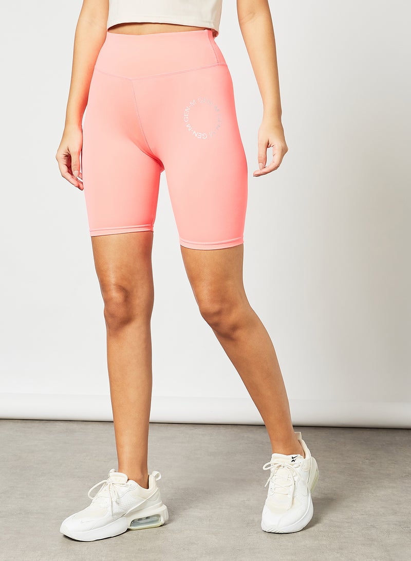 Sivvi x GenM - High-Waist Cycling Shorts Pink - Image 1